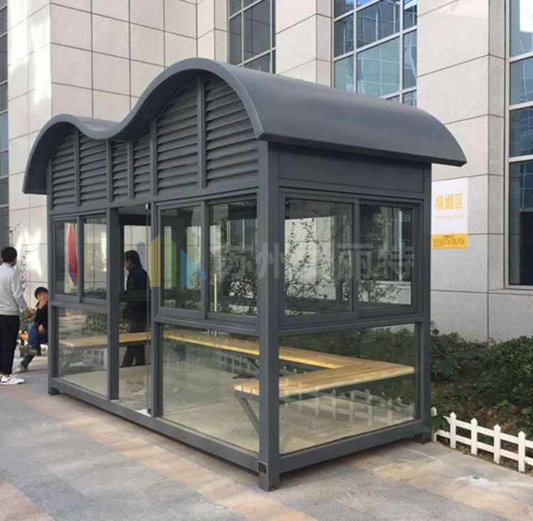 钢结构吸烟亭